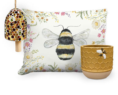 Bee-themed decor