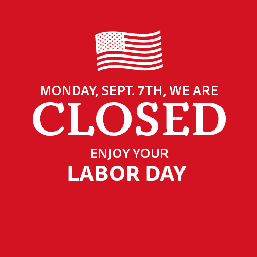 Closed on Labor Day